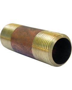 Lasco 3/4 In. x 3 In. Red Brass Nipple