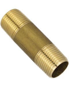 Lasco 3/8 In. x 2 In. Brass Nipple