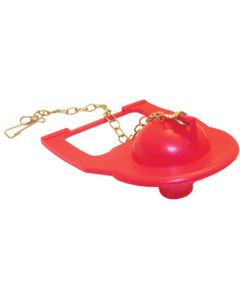 Lasco Square Back Red Rubber Flapper with Chain