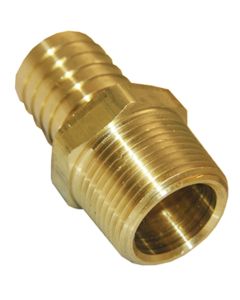 Lasco 3/8 In. MPT x 5/8 In. Brass Hose Barb Adapter