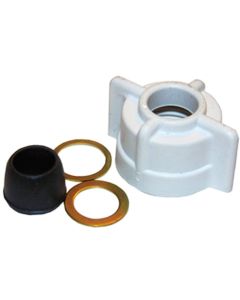 Lasco 1/2 In. FPT x 3/8 In. OD Tube White Plastic Slip Joint Nut and Washer