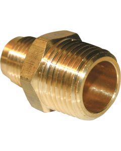 Lasco 3/8 In. M x 1/2 In. MPT Brass Flare Adapter