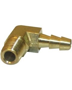 Lasco 1/8 In. MPT x 1/4 In. Hose Barbed 90 Deg. 90 Deg. Brass Elbow (1/4 Bend)