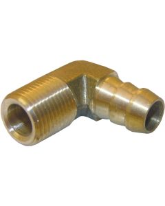 Lasco 3/8 In. MPT x 1/2 In. Hose Barbed 90 Deg. Brass Elbow (1/4 Bend)