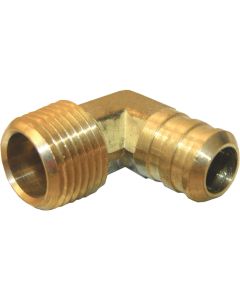 Lasco 1/2 In. MPT x 5/8 In. Hose Barbed 90 Deg. Brass Elbow (1/4 Bend)