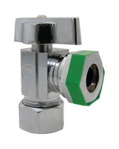 Lasco 5/8 In. Copper C Inlet x 1/2 IP Outlet 1/4 Turn Angle Valve