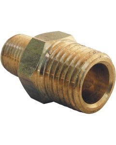 Lasco 1/4 In. MPT x 1/8 In. MPT Brass Hex Nipple