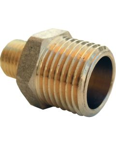 Lasco 1/2 In. MPT x 1/4 In. MPT Brass Hex Nipple