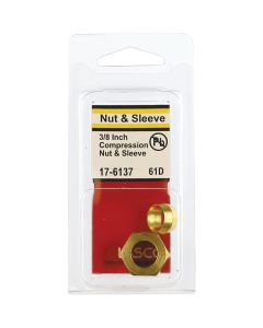 Lasco 3/8 In. Compression Nut and Sleeve