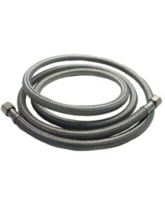 Lasco 1/4 In. x 1/4 In. x 12 In. Length Braided Supply Ice Maker Connector Hose