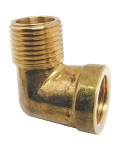 Lasco 1/2 In. FPT x 1/2 In. MPT 90 Deg. Street Brass Elbow (1/4 Bend)