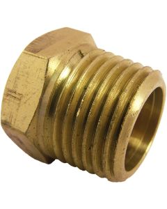 Lasco 1/2 In. MPT Brass Hex Head Plug