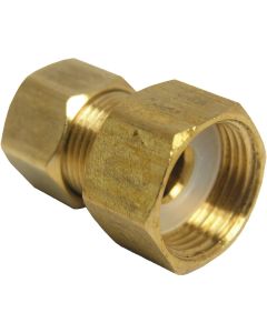 Lasco 1/2 In. FC x 3/8 In. MC Brass Compression Adapter