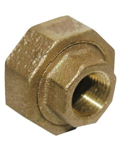 Lasco 1/8 In. FPT x 1/8 In. FPT Red Brass Threaded Union