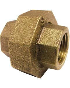 Lasco 1/2 In. FPT x 1/2 In. FPT Red Brass Threaded Union