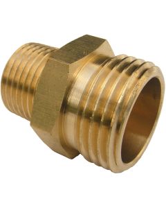 Lasco 3/4 In. MHT x 1/2 In. MPT Brass Adapter