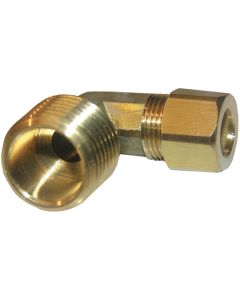 Lasco 3/8 In. C x 3/8 In. MPT 90 Deg. Compression Brass Elbow (1/4 Bend)