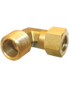 Lasco 1/2 C x 1/2 In. MPT 90 Deg. Compression Brass Elbow (1/4 Bend)