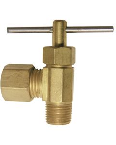 Lasco 1/4 In. C x 1/8 In. MIP Brass Angle Needle Valve