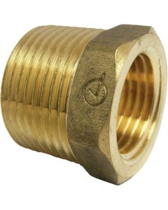 Lasco 3/4 In. MPT x 1/2 In. FPT Brass Hex Bushing