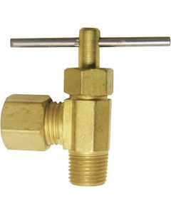 Lasco 1/4 In. C x 1/4 In. MIP Brass Angle Needle Valve