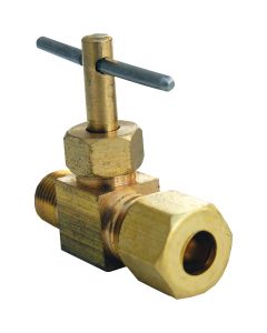 Lasco 1/4 In. C x 1/8 In. MIP Brass Straight Needle Valve