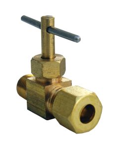 Lasco 1/4 In. C x 1/4 In. MIP Brass Straight Needle Valve