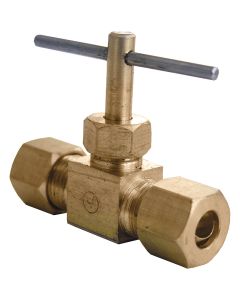 Lasco 1/4 In. C x 1/4 In. C Brass Straight Needle Valve