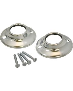 Jones Stephens Chrome Shower Rod Flange (2 Count)