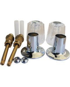 Lasco Price Pfister 2-Valve Round Clear Tub & Shower Handle Kit