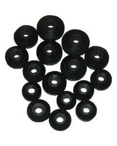 Lasco Assorted Black Beveled Bibb Faucet Washer (16 Ct.)