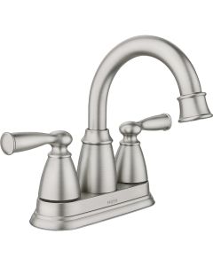 Moen Banbury Brushed Nickel 2-Handle Lever 4 In. Centerset Hi-Arc Bathroom Faucet with Pop-Up