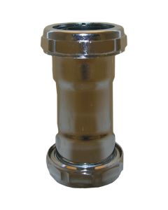 Lasco 1-1/4 In. Chrome-Plated Brass Straight Coupling