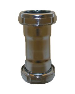 Lasco 1-1/2 In. Chrome-Plated Brass Straight Coupling