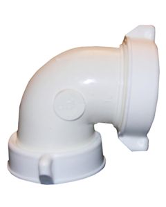 Lasco 1-1/2 In. White Plastic Elbow