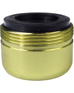 Lasco 2.2 GPM Dual Thread Aerator, Polished Brass