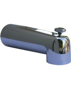 Lasco 7 In. Long Chrome Bathtub Spout with Diverter