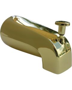 Lasco 4-Way Polished Brass Bathtub Spout with Diverter