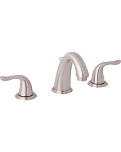 Home Impressions Brushed Nickel 2-Handle Lever 6 In. to 12 In. Widespread Bathroom Faucet with Pop-Up