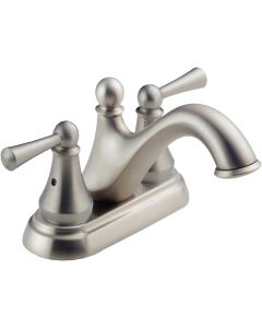 Delta Haywood Stainless 2-Handle Lever 4 In. Centerset Bathroom Faucet with Pop-Up