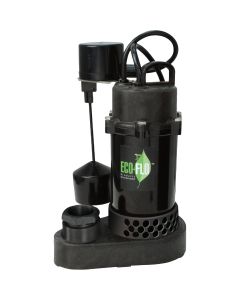 ECO-FLO 1/3 HP Vertical Switch Submersible Thermoplastic Sump Pump
