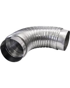 Dundas Jafine 4 In. x 2 Ft. Aluminum Semi-Rigid Dryer Duct with Collars