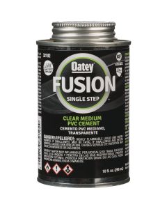 Oatey FUSION 10 Oz. Single-Step Medium Bodied Clear Priming PVC Cement