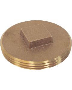 Jones Stephens 3-1/2 In. IPS Brass Cleanout Drain Plug