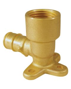 Apollo Retail 1/2 In. Barb x 1/2 In. FNPT 90 Deg. Brass Drop Ear PEX Elbow, Type A (1/4 Bend)