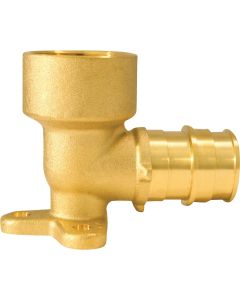 Apollo Retail 3/4 In. Barb x 3/4 In. FNPT Brass 90 Deg. Drop Ear PEX Elbow, Type A (1/4 Bend)