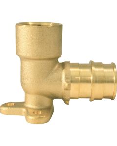 Apollo Retail 3/4 In. Barb x 1/2 In. FNPT 90 Deg. Brass Reducing Drop Ear PEX Elbow, Type A (1/4 Bend)