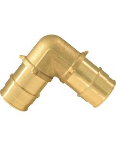 Apollo Retail 1 In. Barb x 1 In. Barb 90 Deg. Brass PEX Elbow, Type A (1/4 Bend)