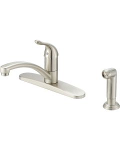 Home Impressions Single Handle Lever Kitchen Faucet with Side Spray, Brushed Nickel