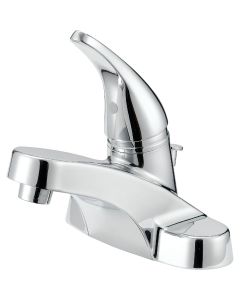 Home Impressions Chrome 1-Handle Lever 4 In. Centerset Bathroom Faucet with Pop-Up